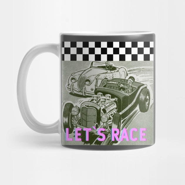 LET`S RACE VINTAGE COMICS OLD CLASSIC RACING CARS by DAZu